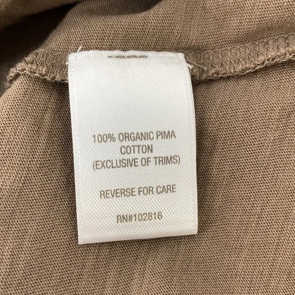 Garnett Hill Organic Pima Cotton Boxy Cut Top Cropped Balloon Sleeve Women's M - Picture 10 of 10